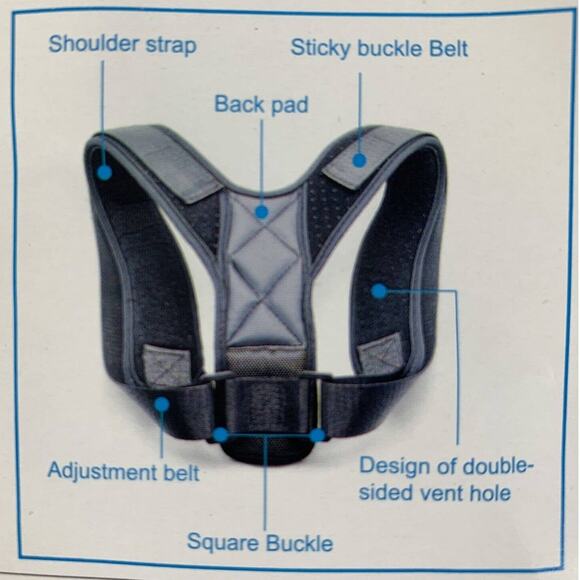 Men Women Back Posture Corrector Support Upper Shoulder Brace Belt Pain Relief - Picture 1 of 7